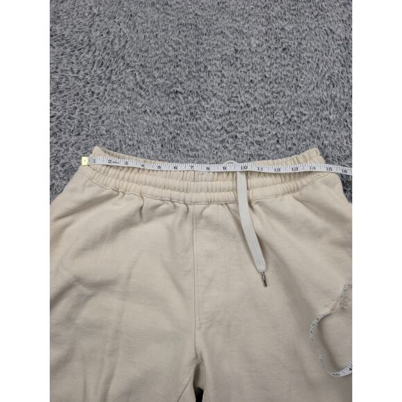 Starbury Pants Men Small Beige Fleece Jogger Sweatpants Y2k Drawstring Chore - Picture 5 of 10
